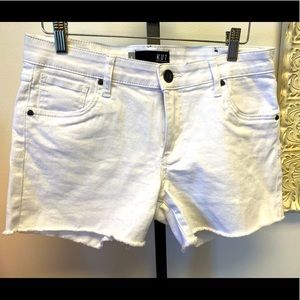 Kut white denim shorts, size 6